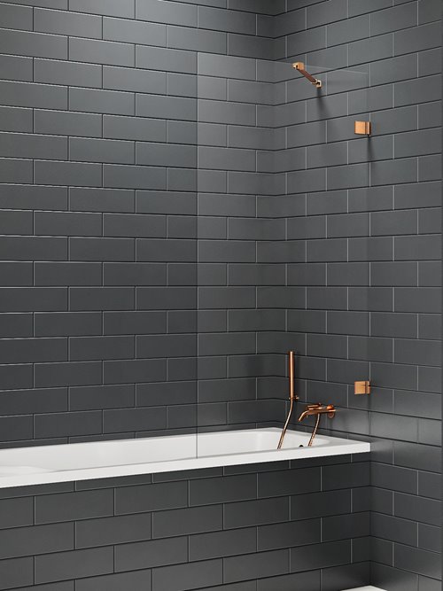 Miedź szczotkowana parawan wannowy 70x150 EXK-3804 Avexa Copper Brushed New Trendy