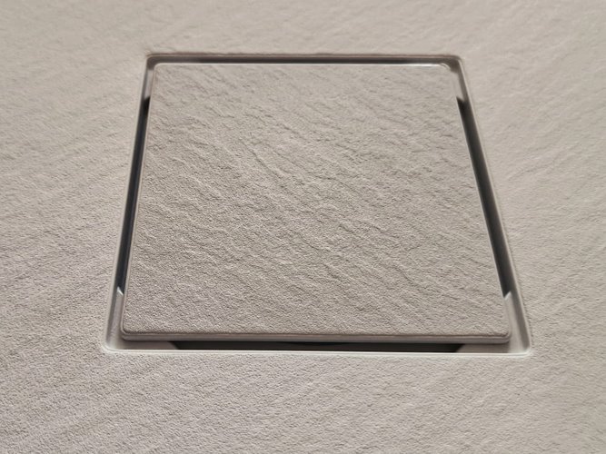 Szary brodzik prysznicowy kwadratowy 90x90 SMC13S Tokyo NeoStone