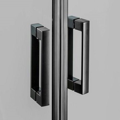 Kabina prostokątna przyścienna 100x80x80 cm profile czarny mat K-5154 New Varia Black New Trendy