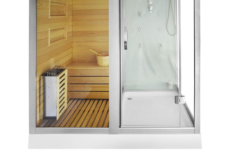 Sauno kabina prysznicowa prostokątna 180x110 cm MO-1752W LEWA TRIO