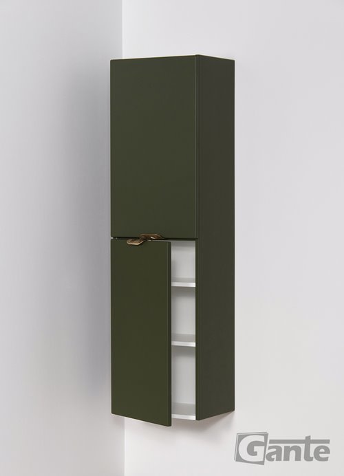 Słupek łazienkowy wiszący oliwkowy złoty uchwyt 143,5x40 cm Magnolia Gante