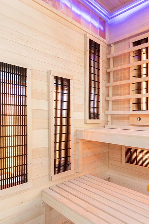 Sauna na podczerwień 2 osobowa + kamienie solne 120X120X200CM MO-EP2RSL Infrared Mazur