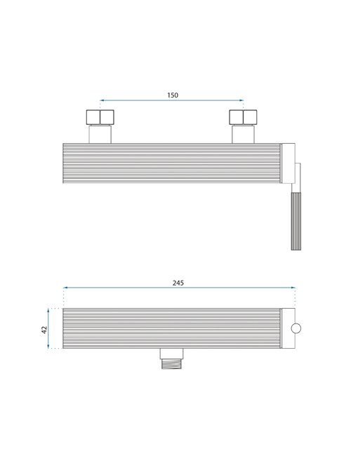 Bateria prysznicowa natynkowa Rea Argon miedź szczotkowana
