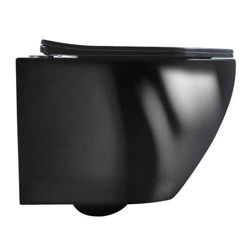 Czarna miska wc wisząca Mizu Rimless 4.0 MIZU-BL-RIM-03 Hydrosan