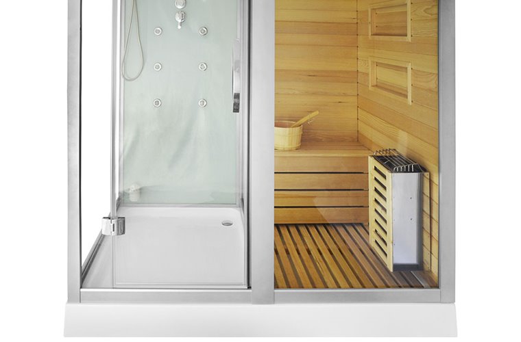 Sauno kabina prysznicowa prostokątna 180x110 cm MO-1752W PRAWA TRIO