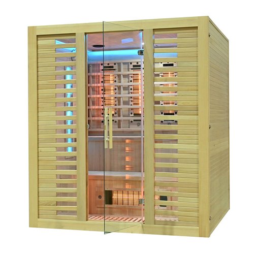Sauna na podczerwień kamień solny + turmaliny 180X160X200CM MO-RL4ST XL Infrared Mazur