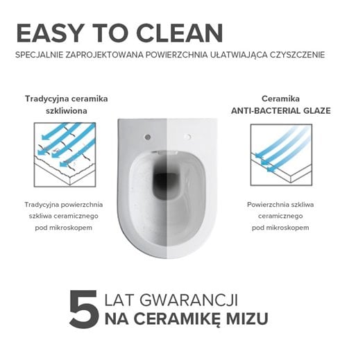 Czarna miska wc wisząca Mizu Rimless 4.0 MIZU-BL-RIM-03 Hydrosan