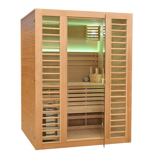 Sauna sucha fińska piec 6 KW Harvia BC60 + kamienie solne 150X150X190CM MO-TS3B XL Mazur