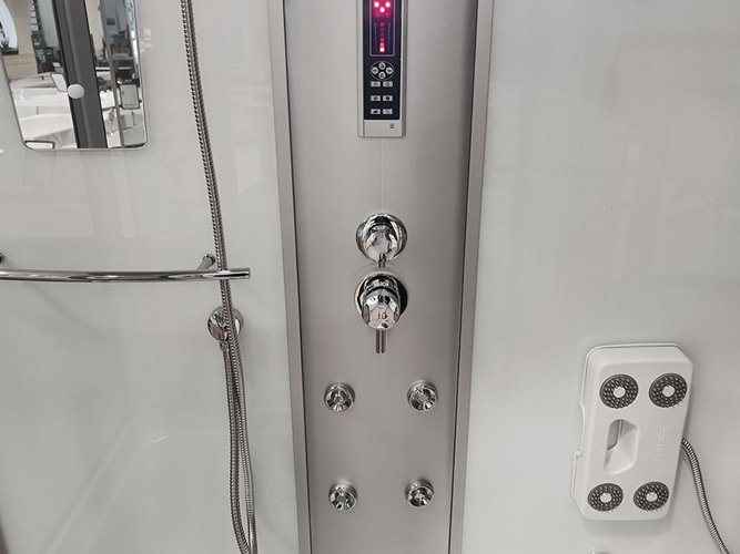 Prostokątna kabina z hydromasażem jasny środek 150x83 cm MO-02005B zdjęcie 9
