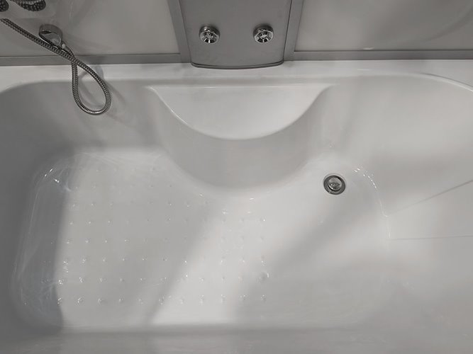 Prostokątna kabina z hydromasażem jasny środek 170x90 cm MO-0611B zdjęcie 12