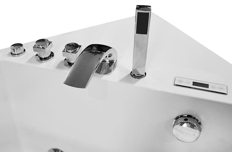 Wanna z hydromasażem przeszklona narożna 141x141 cm MO-0053N