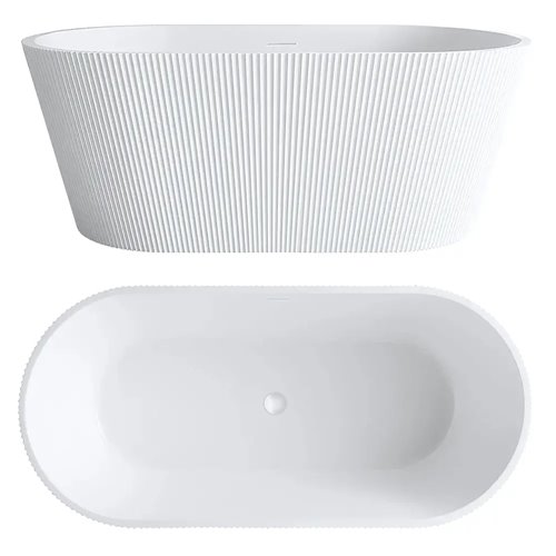 Wanna wolnostojąca ryflowana owalna 170 cm Ofelia Rea