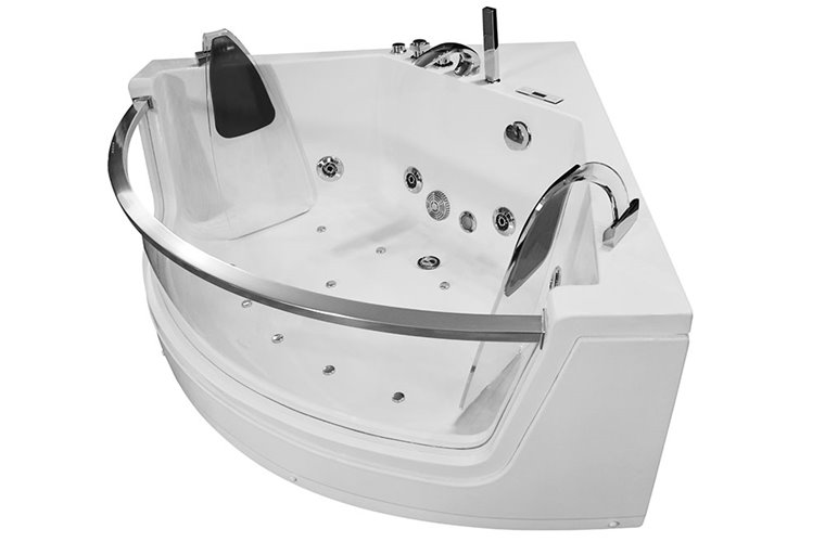Wanna z hydromasażem przeszklona narożna 141x141 cm MO-0053B
