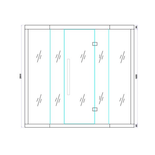 Sauna Combo na podczerwień + fińska 6 osobowa 200x200 cm Moss2 8KW