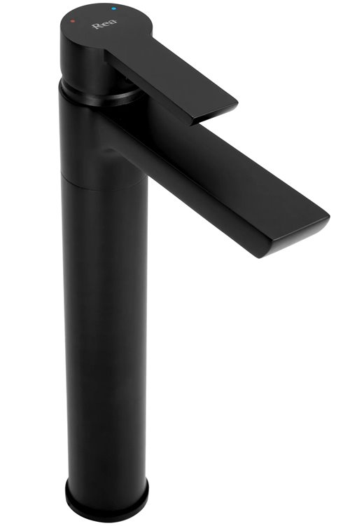 Czarna bateria umywalkowa wysoka Argus Rea