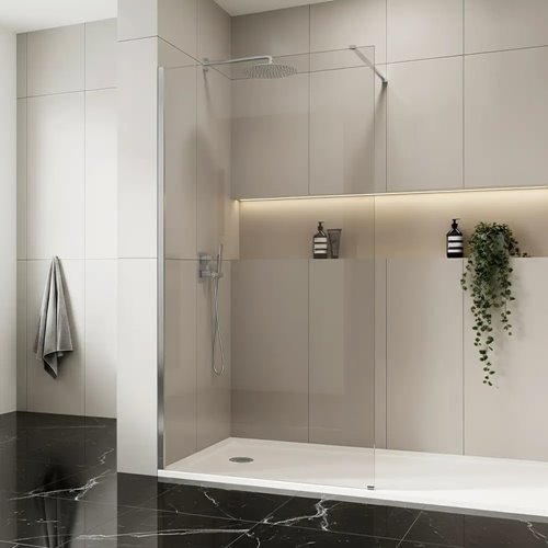 Ścianka walk-in 80 cm profil chrom