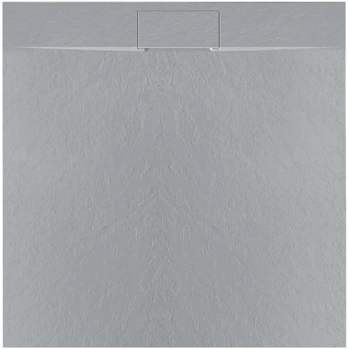 Brodzik kwadratowy szary struktura kamienia smc 90x90 Bazalt Grey Rea