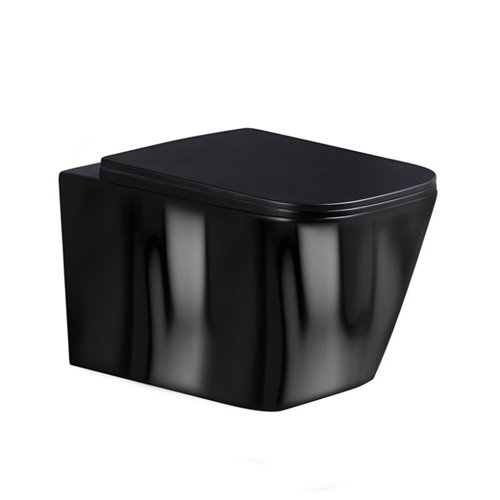 Czarna miska wc wisząca Rimless 3.0 RAIN-BL-RIM-03 Hydrosan
