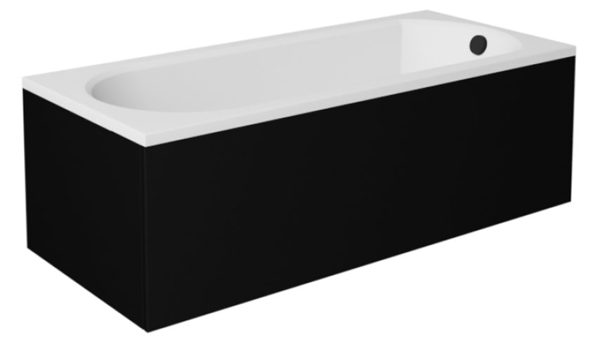 Czarna obudowa do wanny 150 Intrica Besco
