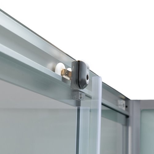 Kabina prysznicowa zabudowana kwadratowa 100x100 cm profil szczotkowany LISA