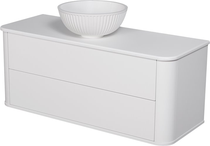 Szafka łazienkowa wisząca LILIA SMOOTH 120 cm biały mat z umywalką Gante