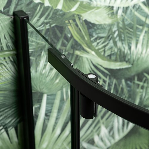 Czarna kabina prysznicowa jednoskrzydłowa Splash 80 Black