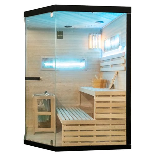 Sauna fińska pięciokątna 5 osobowa wysokotemperaturowa 6W Harvia 150x150 cm Lark4