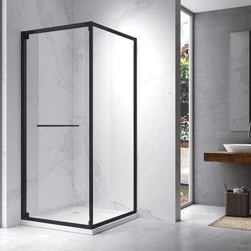 Czarna kabina prysznicowa kwadratowa 80x80 KZ16A Hydrosan