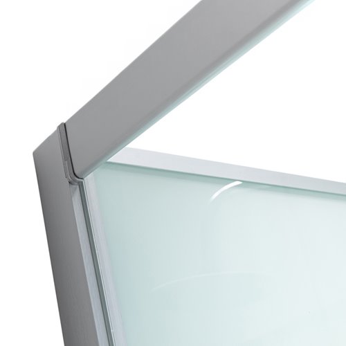 Kabina prysznicowa półokrągła zabudowana profil stal szczotkowana 80x80 Puerto zdjęcie 6