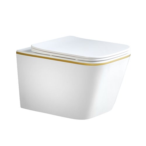 Miska wc złoty rant wisząca Rimless 4.0 RAIN-WH-GL-RIM-03 Hydrosan