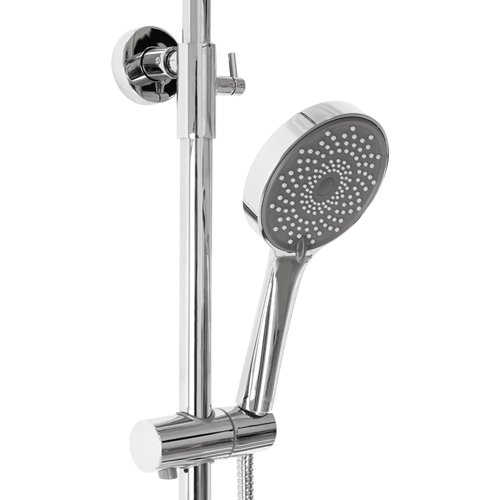 Chromowany zestaw prysznicowy z wylewką Max Rea
