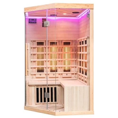 Sauna na podczerwień 3-osobowa 120x120 cm grzejniki kwarcowe i karbonowe Alta6 Infrared