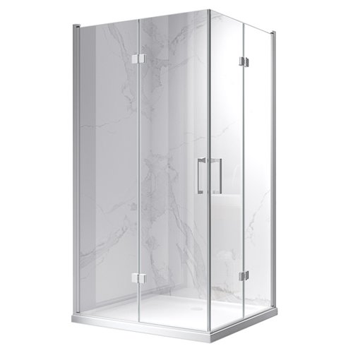 Biała kabina prysznicowa drzwi składane prostokątna 100x80 KZ12B