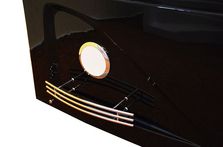 Czarna wanna z hydromasażem dwuosobowa 180x120 cm MO-1631B Lewa