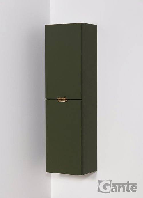 Słupek łazienkowy wiszący oliwkowy złoty uchwyt 143,5x40 cm Magnolia Gante