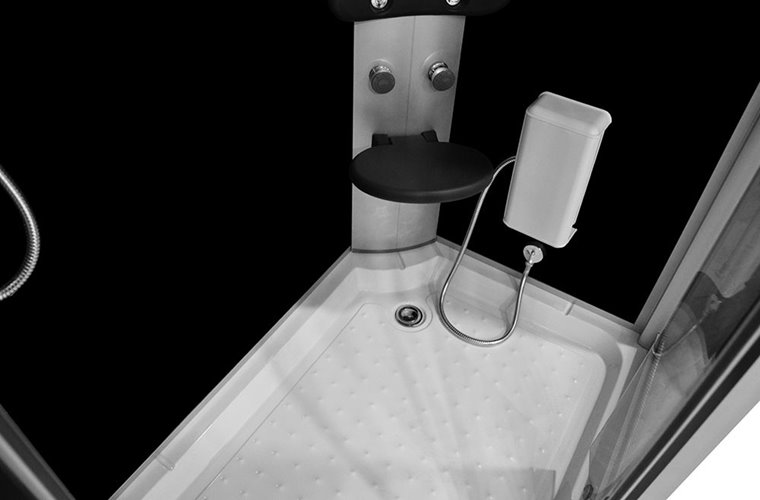 Kabina prysznicowa z hydromasażem na niskim brodziku 120x85 lewa MO-09914L