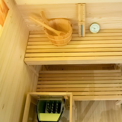 Sauna fińska 2 osobowa wysokotemperaturowa 3,5KW Harvia 120x120 cm Lark1-WD