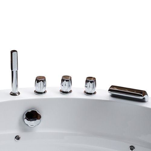 Wanna z hydromasażem okrągła do zabudowy + obudowa 170x170 cm Della 916