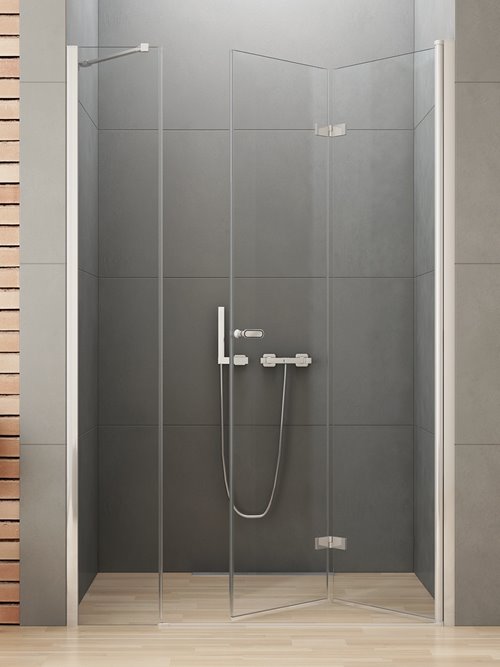 Drzwi prysznicowe składane 130 cm prawe D-0154A/D-0094B  New Soleo
