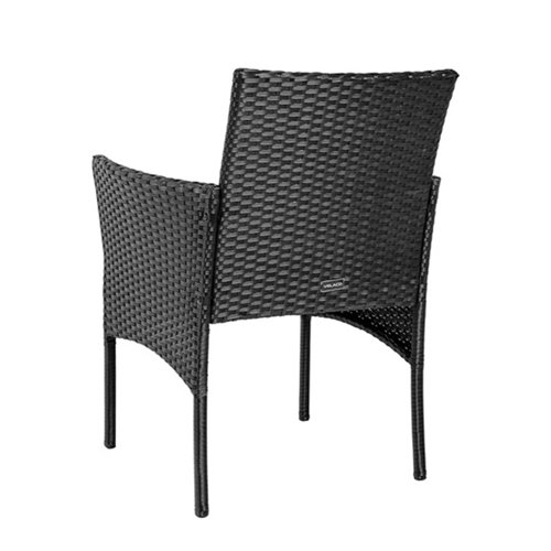 Zestaw mebli ogrodowych z technorattanu stół, sofa, krzesła dla 4 osób Rita czarny