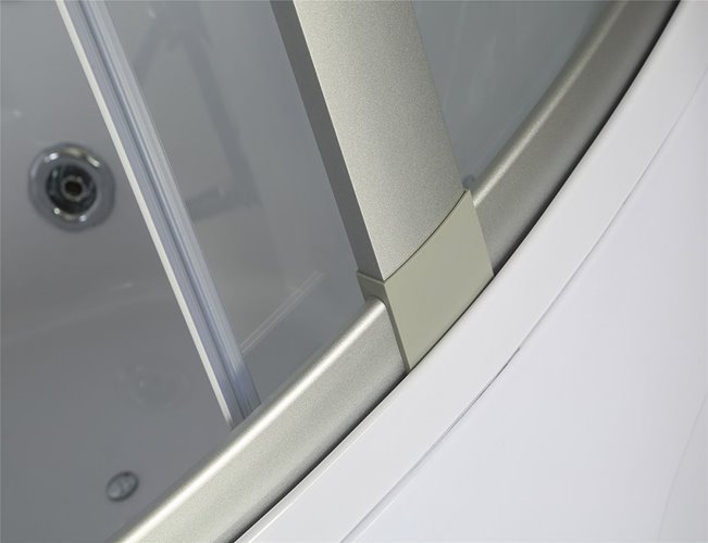 Duża wanno kabina Spa z hydromasażem + sauna parowa 155x155 cm MO-0543