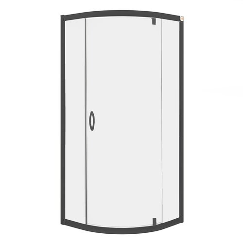 Czarna kabina prysznicowa jednoskrzydłowa 90x90 Stylio BK502RTK+