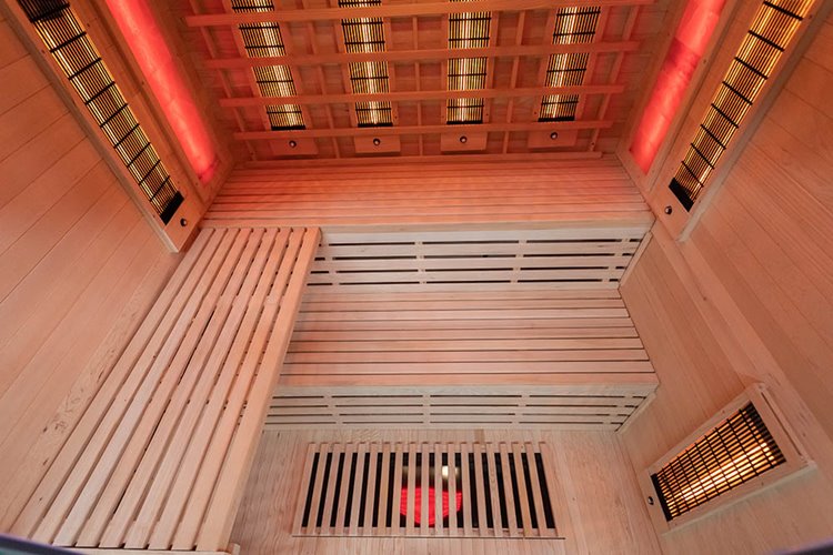 Sauna na podczerwień czteroosobowa panele sól himalajska 180X160X200CM MO-EA4R Infrared Mazur