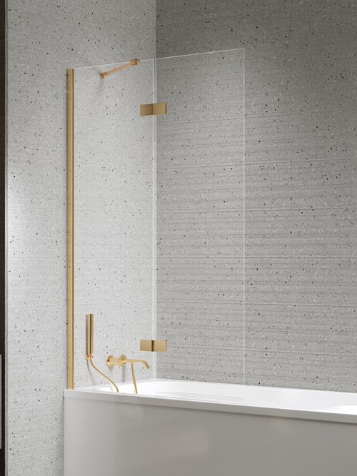 Parawan wannowy kolor złoty szczotkowany lewy 100x150 P-0245-WL Nesta Gold Brushed New Trendy