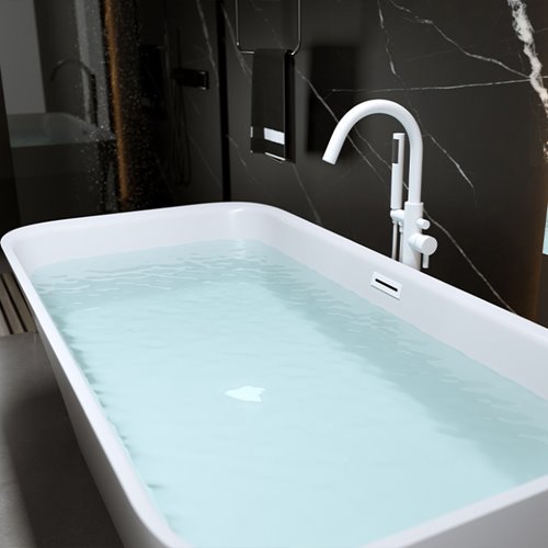 Wanna wolnostojąca biały przelew oraz korek prostokątna 150 cm Viana Hydrosan