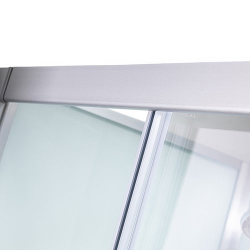 Kabina prysznicowa zabudowana prostokątna profil szczotkowany 100x80 Alma Prawa