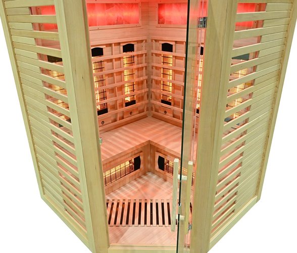 Sauna na podczerwień kamień solny 150X150X190CM MO-RL3CS Infrared Mazur