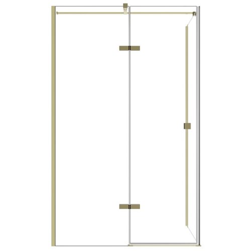 Złota prostokątna kabina prysznicowa 100x80 lewa Pixa Gold Besco