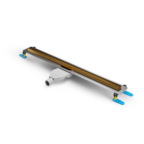 Visio Slim Gold New Trendy złoty odpływ liniowy 90 cm OL-0074 ruszt złoty polerowany