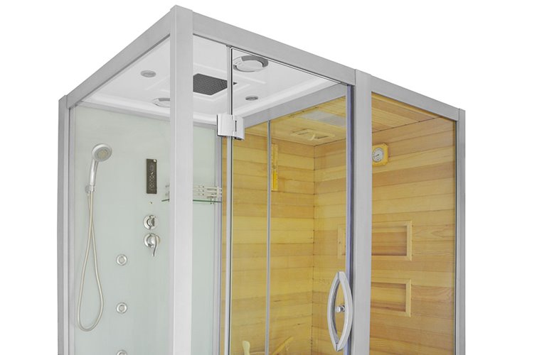Sauno kabina prysznicowa prostokątna 180x110 cm MO-1752W PRAWA TRIO